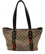 GUCCIグッチ）の古着「チャーム付トートバッグ」｜ベージュ