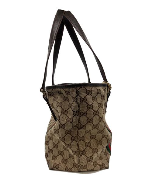 GUCCI（グッチ）GUCCI (グッチ) チャーム付トートバッグ ベージュの古着・服飾アイテム