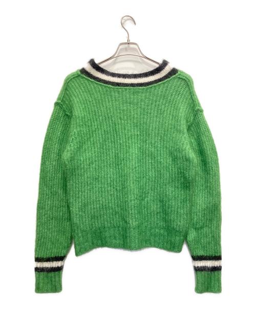 stussy（ステューシー）stussy (ステューシー) Mohair Tennis Sweater グリーン サイズ:Mの古着・服飾アイテム