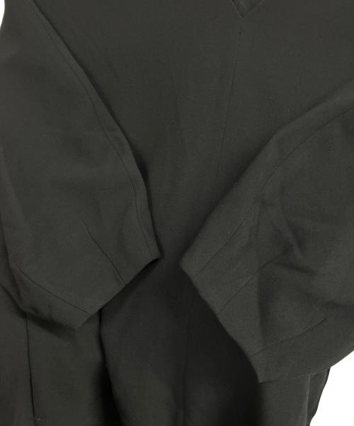 1er Arrondissement（プルミエ アロンディスモン）1er Arrondissement (プルミエ アロンディスモン) ダブルVネック ショートスリーブ ワンピース ブラック サイズ:36の古着・服飾アイテム