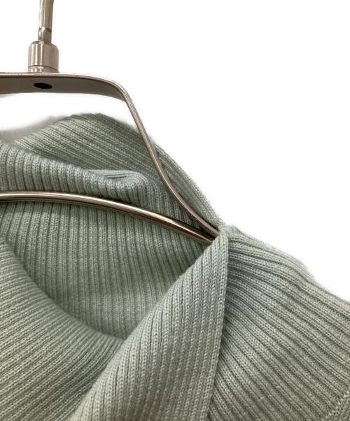 MM6 Maison Margiela（エムエムシックスメゾンマルジェラ）MM6 Maison Margiela (エムエムシックスメゾンマルジェラ) ハイネックドッキングニット ブラック×ライトグリーン サイズ:Mの古着・服飾アイテム