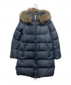 STANZA DOLCEスタンザドルチェ）の古着「ファー付ダウンコート」｜ネイビー