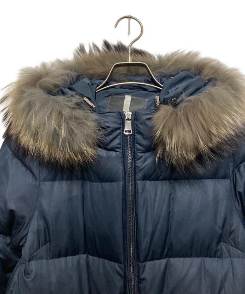 STANZA DOLCE（スタンザドルチェ）STANZA DOLCE (スタンザドルチェ) ファー付ダウンコート ネイビー サイズ:SIZE 38の古着・服飾アイテム