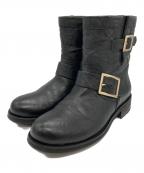 JIMMY CHOOジミーチュウ）の古着「レザーブーツ」｜ブラック