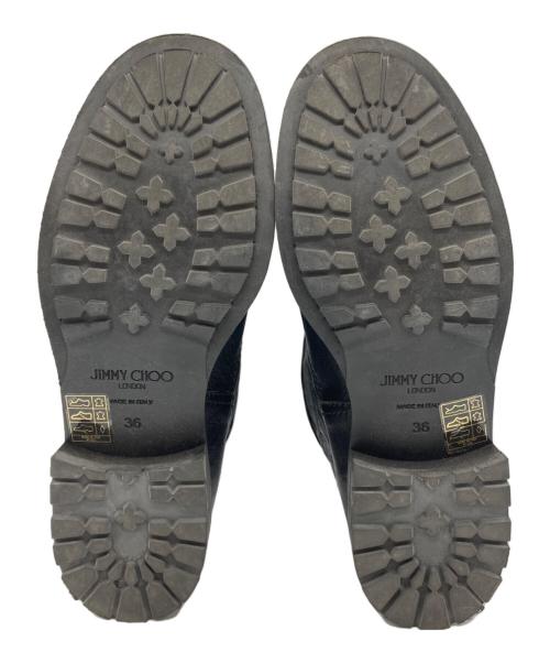 JIMMY CHOO（ジミーチュウ）JIMMY CHOO (ジミーチュウ) レザーブーツ ブラック サイズ:36の古着・服飾アイテム