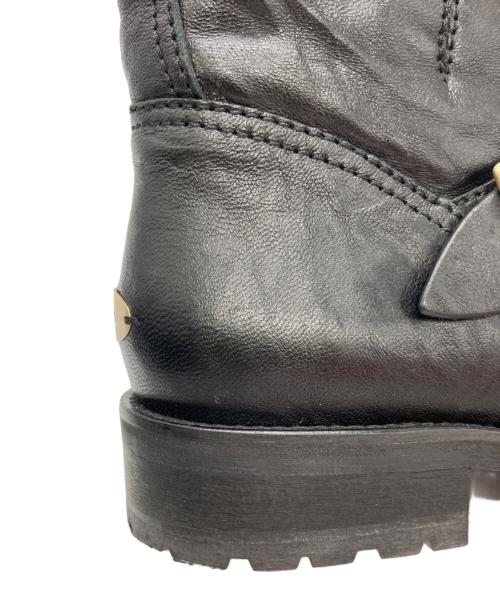 JIMMY CHOO（ジミーチュウ）JIMMY CHOO (ジミーチュウ) レザーブーツ ブラック サイズ:36の古着・服飾アイテム