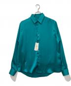 AMI Alexandre Mattiussiアミアレクサンドルマテュッシ）の古着「サテンシャツ」｜グリーン