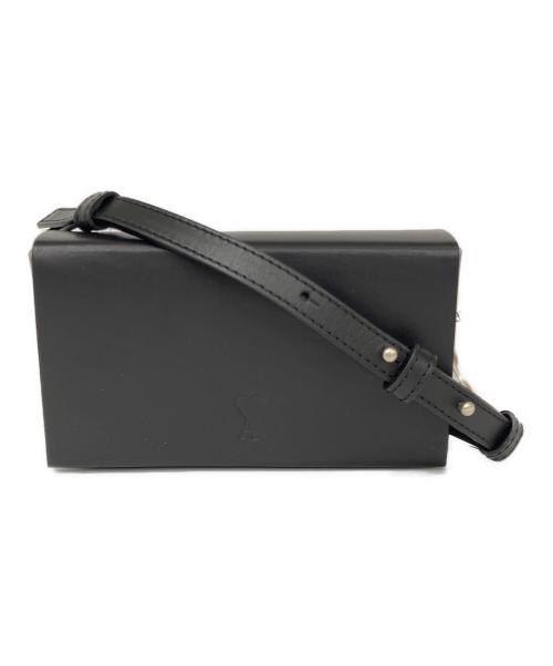 AMI Alexandre Mattiussi（アミアレクサンドルマテュッシ）AMI Alexandre Mattiussi (アミアレクサンドルマテュッシ) スクエアレザーショルダーバッグ ブラックの古着・服飾アイテム