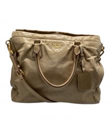 PRADA（プラダ）の古着「2WAYバッグ」｜ベージュ