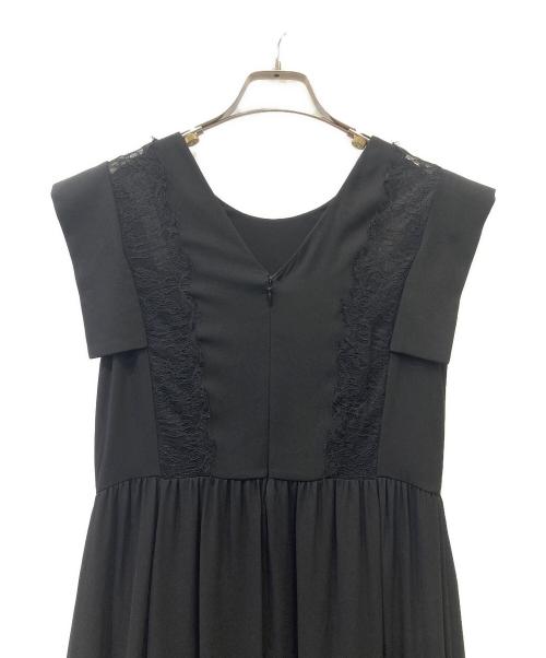 CELFORD（セルフォード）CELFORD (セルフォード) レースコンビジョーゼットドレス ブラック サイズ:36の古着・服飾アイテム
