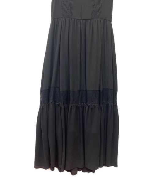 CELFORD（セルフォード）CELFORD (セルフォード) レースコンビジョーゼットドレス ブラック サイズ:36の古着・服飾アイテム