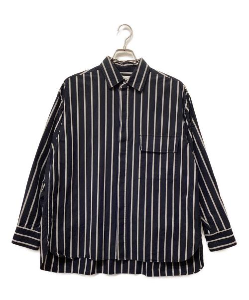 no.（ナンバー）no. (ナンバー) REPLAY (リプレイ) OVERSIZE STRIPE SHIRTS ネイビー サイズ:1の古着・服飾アイテム