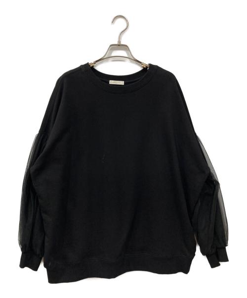 Loungedress（ラウンジドレス）Loungedress (ラウンジドレス) チュールスウェットプルオーバー ブラック サイズ:Freeの古着・服飾アイテム