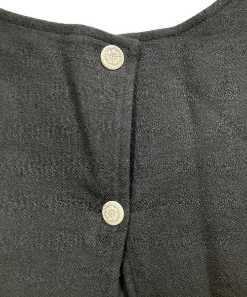 Embroidery Shop ONGON（オンゴン）Embroidery Shop ONGON (オンゴン) ウール バードベスト ブラック サイズ:FREEの古着・服飾アイテム
