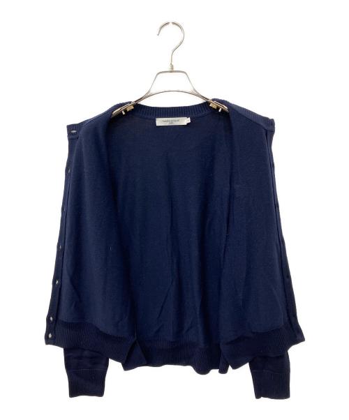 maison kitsune（メゾンキツネ）maison kitsune (メゾンキツネ) フォックスヘッドパッチカーディガン ネイビー サイズ:Sの古着・服飾アイテム