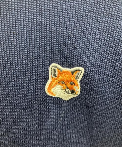 maison kitsune（メゾンキツネ）maison kitsune (メゾンキツネ) フォックスヘッドパッチカーディガン ネイビー サイズ:Sの古着・服飾アイテム