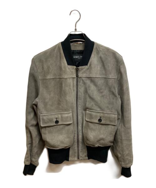 DOLCE & GABBANA（ドルチェ＆ガッバーナ）DOLCE & GABBANA (ドルチェ＆ガッバーナ) ゴートスエードジャケット グレー サイズ:52の古着・服飾アイテム