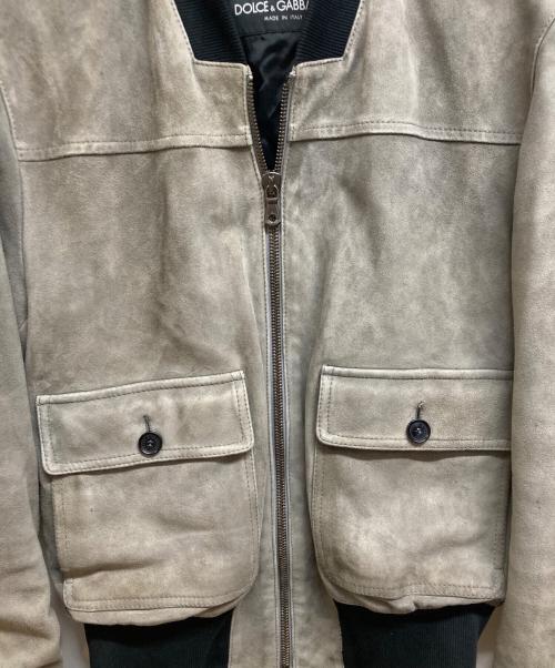 DOLCE & GABBANA（ドルチェ＆ガッバーナ）DOLCE & GABBANA (ドルチェ＆ガッバーナ) ゴートスエードジャケット グレー サイズ:52の古着・服飾アイテム