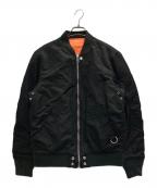 DIESELディーゼル）の古着「ダメージ加工リバーシブルフライトボンバージャケット」｜ブラック