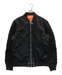 DIESEL（ディーゼル）の古着「ダメージ加工リバーシブルフライトボンバージャケット」｜ブラック