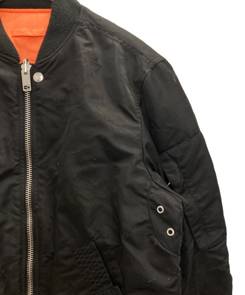DIESEL（ディーゼル）DIESEL (ディーゼル) ダメージ加工リバーシブルフライトボンバージャケット ブラック サイズ:ＸＳの古着・服飾アイテム
