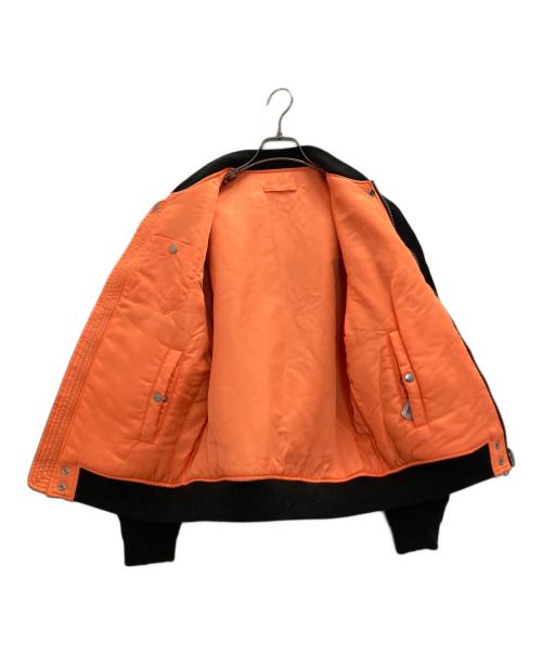 DIESEL（ディーゼル）DIESEL (ディーゼル) ダメージ加工リバーシブルフライトボンバージャケット ブラック サイズ:ＸＳの古着・服飾アイテム