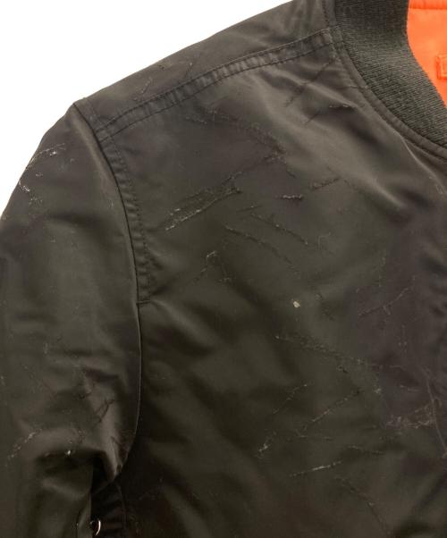 DIESEL（ディーゼル）DIESEL (ディーゼル) ダメージ加工リバーシブルフライトボンバージャケット ブラック サイズ:ＸＳの古着・服飾アイテム