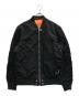 DIESEL（ディーゼル）の古着「ダメージ加工リバーシブルフライトボンバージャケット」｜ブラック