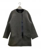 support surfaceサポートサーフェス）の古着「ノーカラーコート」｜グレー