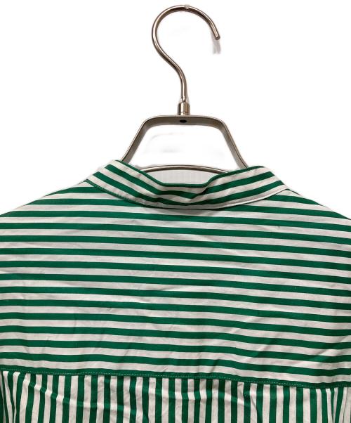 Curensology（カレンソロジー）Curensology (カレンソロジー) ストライプベルトワンピース グリーン サイズ:38の古着・服飾アイテム