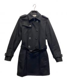 BURBERRY BLACK LABEL（バーバリーブラックレーベル）の古着「カシミヤ混ウールトレンチコート」｜ブラック