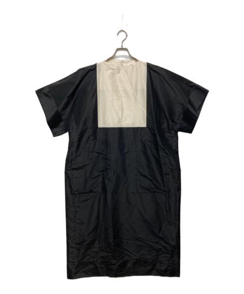 MORSE（モールス）MORSE (モールス) パネルカット シルクワンピース ブラック サイズ:ONEの古着・服飾アイテム