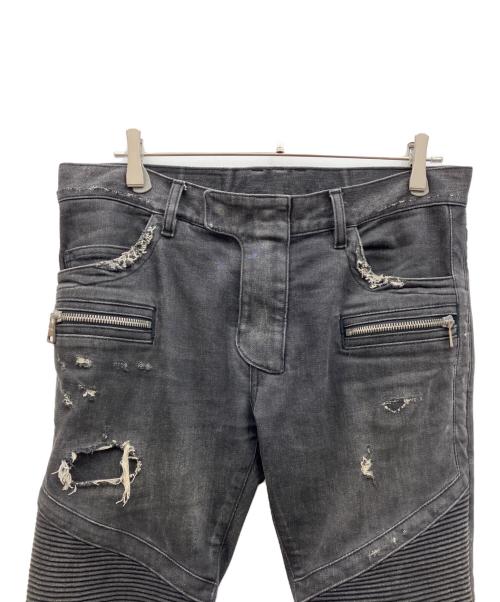 BALMAIN（バルマン）BALMAIN (バルマン) バイカーデニムパンツ ブラック サイズ:31の古着・服飾アイテム