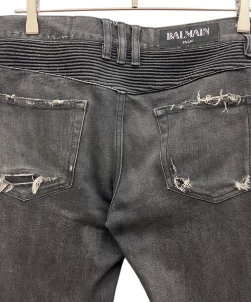 BALMAIN（バルマン）BALMAIN (バルマン) バイカーデニムパンツ ブラック サイズ:31の古着・服飾アイテム