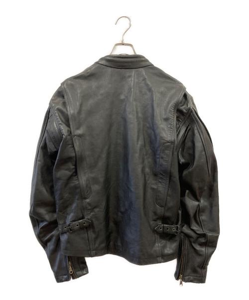 ROUGH&ROAD（ラフアンドロード）ROUGH&ROAD (ラフアンドロード) レザージャケット ブラック サイズ:Lの古着・服飾アイテム