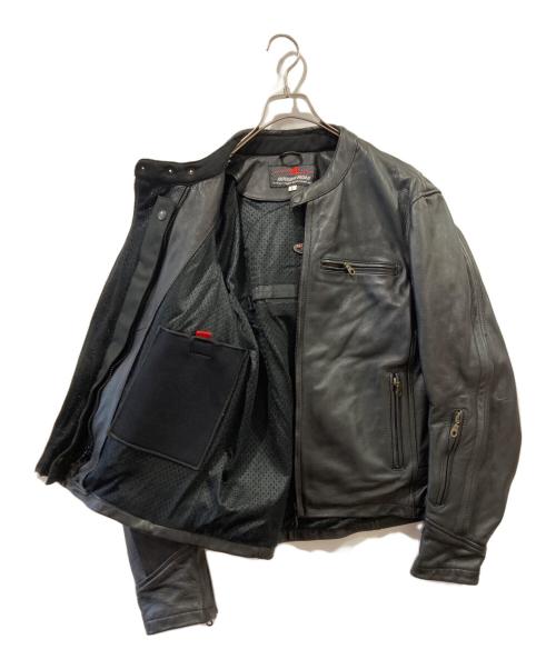 ROUGH&ROAD（ラフアンドロード）ROUGH&ROAD (ラフアンドロード) レザージャケット ブラック サイズ:Lの古着・服飾アイテム