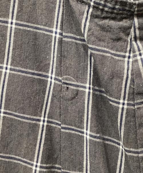 DRAWER（ドゥロワー）DRAWER (ドゥロワー) M.SUMMER1 チェックフレンチスリーブワンピース グレー サイズ:38の古着・服飾アイテム