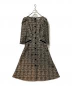 HER LIP TOハーリップトゥ）の古着「Classic Tweed Midi Dress」｜ブラック