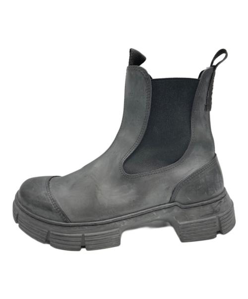 GANNI（ガニー）Ganni (ガニー) リサイクルラバーブーツ ブラック サイズ:36の古着・服飾アイテム