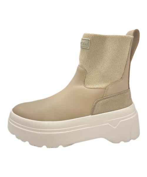 HUNTER（ハンター）HUNTER (ハンター) explorer chelsea flatform boot ベージュ サイズ:UK5の古着・服飾アイテム