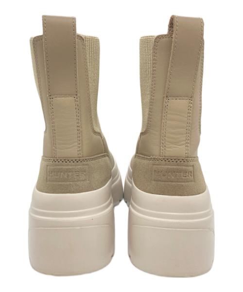 HUNTER（ハンター）HUNTER (ハンター) explorer chelsea flatform boot ベージュ サイズ:UK5の古着・服飾アイテム