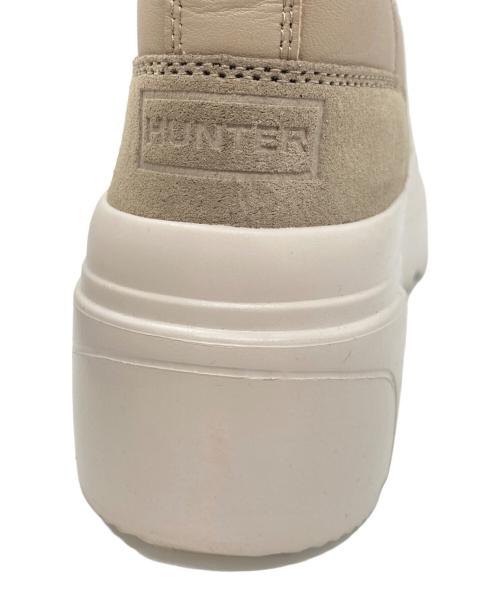 HUNTER（ハンター）HUNTER (ハンター) explorer chelsea flatform boot ベージュ サイズ:UK5の古着・服飾アイテム