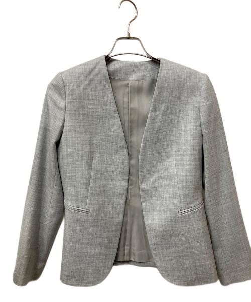 theory（セオリー）theory (セオリー) ノーカラージャケット グレー サイズ:2の古着・服飾アイテム