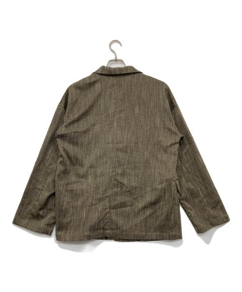 crewre（クルー）crewre (クルー) ツイーディヘリンボンジャケット ブラウン サイズ:3の古着・服飾アイテム