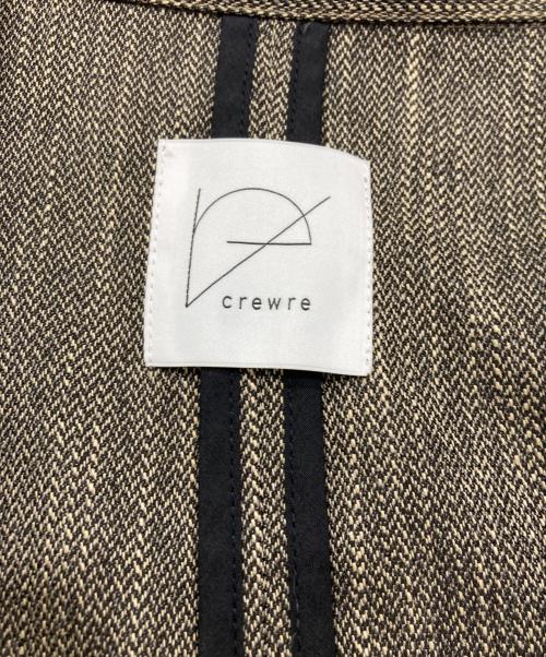 crewre（クルー）crewre (クルー) ツイーディヘリンボンジャケット ブラウン サイズ:3の古着・服飾アイテム
