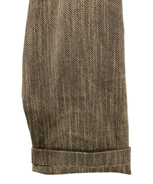 crewre（クルー）crewre (クルー) ツイーディヘリンボンジャケット ブラウン サイズ:3の古着・服飾アイテム