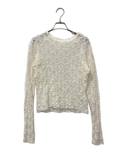 IENA（イエナ）IENA (イエナ) ペイズリー ストレッチレースプルオーバー アイボリー サイズ:FREEの古着・服飾アイテム