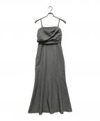 Aimeineエメイン）の古着「ドレープベアマーメイドワンピース Aimeine エメイン」｜グレー