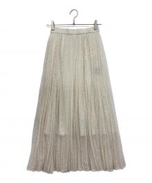 anuans（アニュアンス）の古着「レースプリーツスカート」｜アイボリー