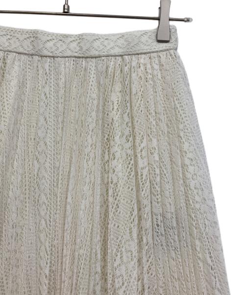 anuans（アニュアンス）anuans (アニュアンス) レースプリーツスカート アイボリー サイズ:Sの古着・服飾アイテム